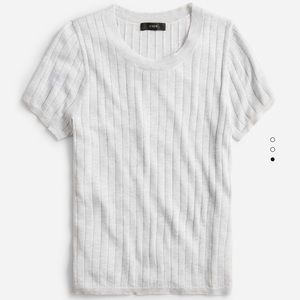 J. Crew Silk Blend Cropped T Shirt